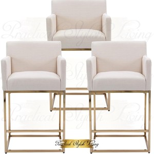 Walnut Wood Bar <b>Stools</b> <b>with</b> Metal Frame | Handcrafted <b>Kitchen</b> <b>Island</b> Seating Wholesale - Product Image 4