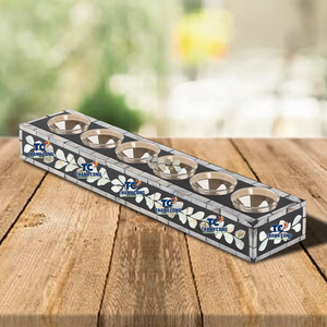 ที่ใส่แก้วไข่มุกพร้อมถ้วยแก้ว6ใบสำหรับชาวอาหรับงานทำมือสุดหรูสำหรับผู้ซื้อจำนวนมาก - Product Image 1