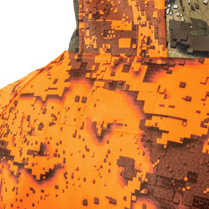 Chaleco de Camuflaje de Seguridad Personalizado para Hombre, Color Naranja Brillante, con Diseño Digital de Camuflaje, Manga Corta, Cierre de Cremallera, para Caza con Arco - Product Image 4