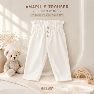 กางเกงขายาว Amarilis สีขาวลายแตก ดีไซน์ทันสมัย ผลิตจากผ้าฝ้ายระบายอากาศได้ดี สวมใส่สบาย เหมาะสำหรับสาวๆ ที่ชอบการเคลื่อนไหว สนุกกับทุกการผจญภัย - Product Image 4