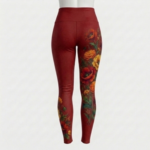 Leggings pour femmes, vêtements de sport personnalisés, conçus avec un tissu extensible flexible, une ceinture confortable et une construction lisse. - Product Image 3