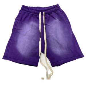 Men's Solid Cotton Drawstring Shorts Mid Waist Casual Breathable Knitted Short Pants With <b>String</b> Closure - Product Image 4