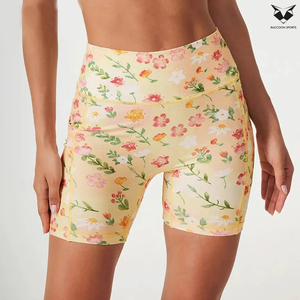 Shorts de Yoga de Venta Caliente, Impresión por Sublimación, Producto Recién Llegado, Mejor Calidad, Logotipo Personalizado, Shorts Deportivos para Mujer - Product Image 5