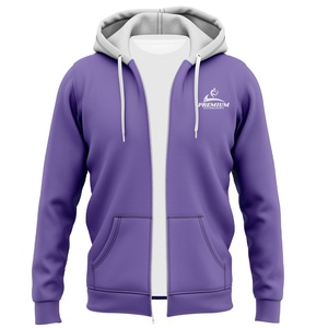 เสื้อฮู้ดซิปผู้ชายมาใหม่ ลดราคา ผ้าฝ้าย 100% ระบายอากาศดี สไตล์สตรีทแฟชั่น สำหรับฤดูหนาว ปักโลโก้ - Product Image 1