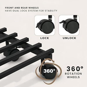 Carro Metálico Reforzado con Rejilla para Plantas con Ruedas Bloqueables, Base para Macetas, Venta al por Mayor de Trellises - Product Image 2
