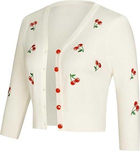 Breathable Modern Fit V-Neck Embroidery Cardigan Men’s Contrast Stripe Varsity Knitted Sweater for Trendy American 2026 - Product Image 1