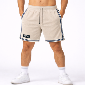 Pantalones Cortos de Baloncesto de Malla para Hombre, Retro, con Rayas, Cordón Ajustable, Ropa de Gimnasio, Personalizados, Marca Privada MOE, Ropa Deportiva, Fábrica OEM - Product Image 1