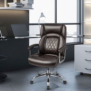 1PC <b>Adjustable</b> Height Big and Tall Office Chair with Metal Base for <b>Computer</b> <b>Desk</b> Use - Product Image 2