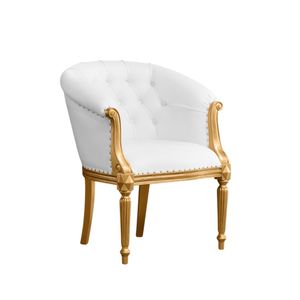 Fauteuil Inaloka en bois d'acajou de haute qualité avec finition dorée et belles sculptures pour l'intérieur - Product Image 2