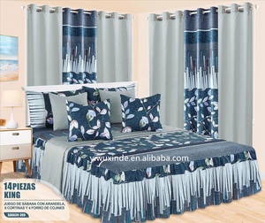 Bộ Ga Giường Tùy Chỉnh Với Rèm Cửa Phù Hợp Ga Trải Giường 14 Chiếc Ga Trải Giường Cỡ King 100% Sợi Nhân Tạo Còn Hàng - Product Image 1