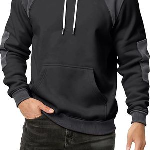 Sweat-shirts et sweats à capuche pour hommes, coupe ample, en molleton 100% coton biologique, teinture unie, personnalisables, écologiques, pour l'hiver, style streetwear - Product Image 3