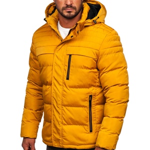 Chaqueta acolchada de invierno para hombre, chaqueta con capucha de poliéster 100% personalizada, con relleno de burbujas, impermeable, venta al por mayor - Product Image 3