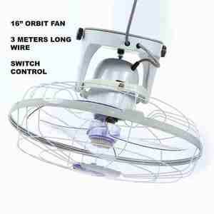 Ventilador de Mesa SanKyo Clásico Orbit Eléctrico Mecánico de 16 Pulgadas con 5 Aspas de Plástico ABS, 3 Velocidades, para Interiores y Exteriores, Refrigeración por Aire, Vietnam - Product Image 3