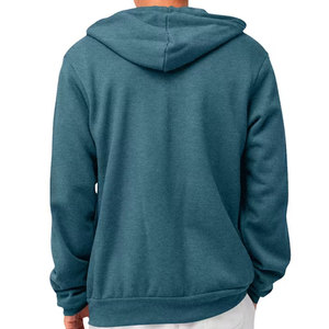 Sudadera con Capucha para Hombre, Azul, Ultra Suave, Mezcla de Algodón, con Cierre Frontal Completo y Bolsillos, Sudadera Deportiva Cómoda de Felpa - Product Image 5