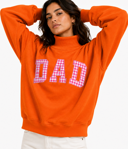 Sudadera Casual Oversize de Algodón con Cuello Alto para Mujer, Bordado Chenille, Estilo Griego, Venta al por Mayor - Product Image 4