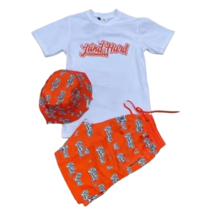 ชุดเซ็ตเสื้อยืดแขนสั้นและกางเกงขาสั้นลำลองสำหรับผู้ชาย ผ้าระบายอากาศ แห้งเร็ว ลายพิมพ์แฟชั่น เหมาะสำหรับฤดูร้อน - Product Image 6