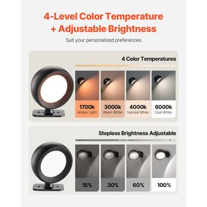 2 Pezzi Applique LED Stile Nordico Ricaricabili a Batteria con Telecomando, Rotazione a 360 Gradi, Dimmerabili, con Cavo - Product Image 4