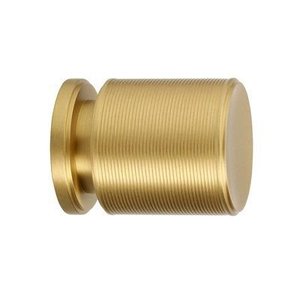 Bouton de meuble encastré moderne en laiton doré brossé, avec détails circulaires concentriques et bord surélevé, durable et antirouille, pour une qualité supérieure - Product Image 4