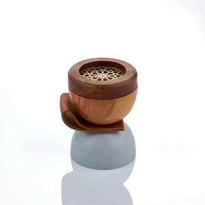 Round Shape Wood Bakhoor <b>Incense</b> Burner High Quality Wood <b>Incense</b> Burner Customised <b>Incense</b> Burner Regular Use <b>Incense</b> <b>Holder</b> - Product Image 5