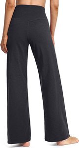 Pantalon de yoga personnalisé en nylon uni, taille mi-haute, avec poches, extensible, décontracté, épais, coupe ample pour homme, petites/moyennes/grandes tailles - Product Image 4