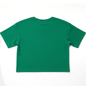 Lightweight <b>Crop</b> <b>Top</b> Shirt Women Short Sleeve Boxy Cotton Casual Streetwear T Shirt Oversized Tee OEM Wholesale Custom Logo - Product Image 5