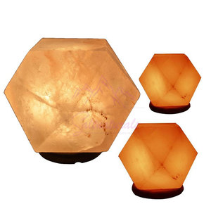 Lampe de sel de l'Himalaya en forme de diamant unique, lumière d'ambiance, lampe de sel de l'Himalaya à l'éclat élégant - Product Image 2