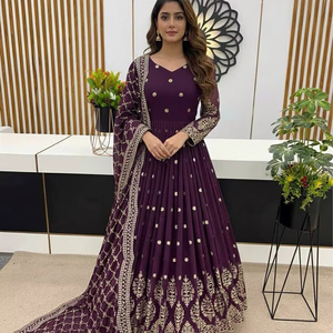 Ramdev Trading - Kurta/Kurti de Georgette Sintética de Alta Calidad, Diseño Moderno y de Última Tendencia, Secado Rápido, para Fiestas, Todas las Temporadas, para Mujer - Product Image 1