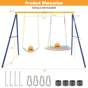 Supporto per Altalena a Forma di A Extra-Large con Capacità di 660 Libbre e Piedini Antiscivolo - Product Image 3