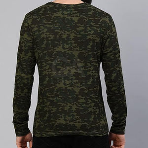 Chemises de chasse camouflage pour hommes, chemise tactique camouflage à manches longues, séchage rapide, col rond, t-shirt de sport - Product Image 4