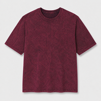 T-shirt Premium en Coton Délavé à l'Acide, T-shirts en Flanelle Grise, T-shirts Personnalisés avec Logo, Coupe Oversize