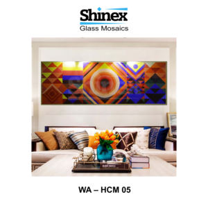 Mosaïque murale en verre coloré découpée à la main pour les murs - Product Image 1