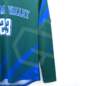 Camiseta de Voleibol Sublimada al por Mayor, Manga Larga, Cuello en V, Unisex, para Adultos, Absorbe la Humedad, Poliéster, Manga Completa, Uniforme de Equipo - Product Image 6