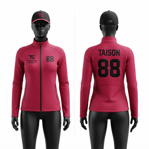 Chaqueta de Entrenamiento de Hockey sobre Césped Unisex, 330 g/m², Forro Polar Transpirable de Primera Calidad, Impermeable, de Secado Rápido, con Capucha, Paneles Laterales Rosa y Negro, Personalizable - Product Image 1