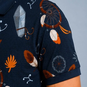 Mens Dreamcatcher Polo <b>Shirt</b> <b>Boho</b> Tribal Printed Short Sleeve Golf Collar Casual Top Apparel Manufacturer - Product Image 4