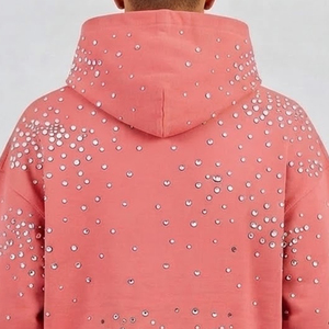 Fabrication professionnelle de sweats à capuche pour hommes avec strass et poche avant, tendance actuelle, à prix raisonnable - Product Image 4