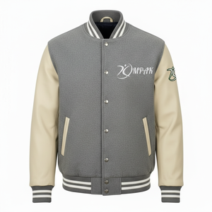 Chaqueta Varsity Unisex con Capucha Estilo Americano Original para Invierno, con Parches Bordados, Tela de Forro Polar Ecológica, Logotipo Frontal - Product Image 1