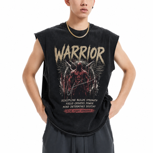 Wholesale Premium Quality Sleeveless <b>Tank</b> <b>Top</b> Neck <b>Black</b> Grey Casual Style Custom Branding Printed Acid Wash <b>Tank</b> <b>Tops</b> - Product Image 5