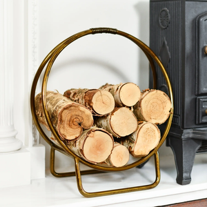 Brass Fireplace <b>Log</b> Holder Storage <b>Rack</b> Brass Fireplace <b>Log</b> Holder Rectangle Fireplace Accessory Indoor Decor Piece <b>Log</b> Holder - Product Image 6