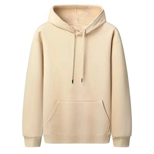 <b>Men's</b> Black Hooded Sweatshirt Regular Fit Cotton French Terry Casual Pocket Hoodie Autumn Wear - Product Image 2