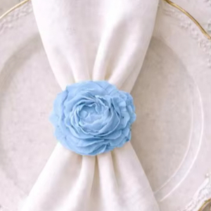 Porta Servilletas con Forma de Rosa |   Decoración de Mesa Hecha a Mano para Bodas y Restaurantes |   Ambiente Floral y Moderno - Product Image 1
