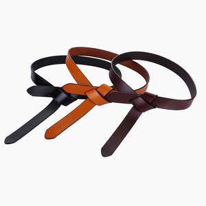 Luxury Brand Women's Cowhide Belts Genuine Leather No Buckle Girdle Waist Belt for Coat Sweater Dress <b>Accessories</b> - Product Image 1