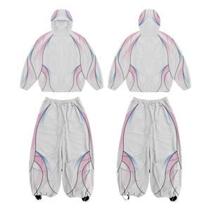 Conjuntos de Chaquetas Impermeables Sublimadas Personalizadas al por Mayor, Trajes Deportivos de Nailon de 2 Piezas - Product Image 6