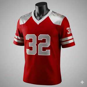 Maillot de football américain personnalisé sublimé respirant grande taille à manches courtes avec logo frontal couleur personnalisée haute qualité OEM - Product Image 1