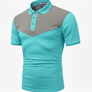 Polo homme premium à manches courtes en mélange de coton respirant, coupe ajustée, décontracté, mode estivale, confortable - Product Image 3