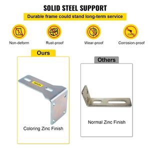 6\" <b>Black</b> Nylon Gate Roller Guide with Zinc Painted L-Shape <b>Bracket</b> Adjusta for Sliding Door & Window Rollers - Product Image 3