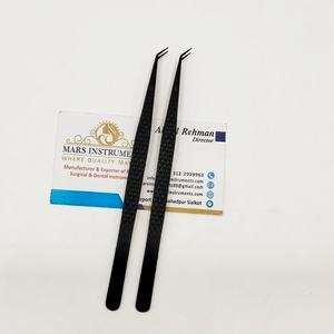 แหนบต่อขนตาปลายแหลมแบบพลาสม่าสีดำด้าน 45 องศา รุ่น Slim สำหรับต่อขนตา แบรนด์ส่วนตัว - Product Image 2