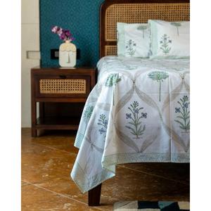 Parure de lit en coton imprimé floral esthétique faite à la main, respirante, pour toutes les saisons, décorative pour la maison, prix de gros - Product Image 2