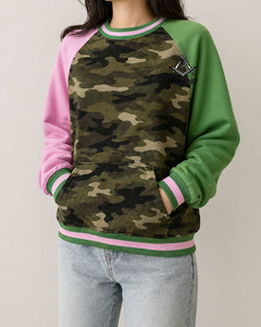 Sudadera HMR de Alta Calidad, Unisex, Oversize, de Felpa Francesa, Algodón Alpha Kapa, Cuello Redondo, Color Sólido, Hombros Caídos - Product Image 4