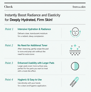 [FROM THE SKIN] Airy Ampoule Pad 60 Pads 150ml |   Discos Exfoliantes e Iluminadores |   Cosmética Coreana Antienvejecimiento |   Todo Tipo de Piel - Product Image 5