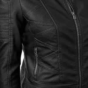 Chaqueta de Cuero para Mujer al por Mayor, Chaqueta de Cuero PU de Moda para Mujer, Chaqueta de Cuero de Alta Calidad para Mujer - Product Image 4